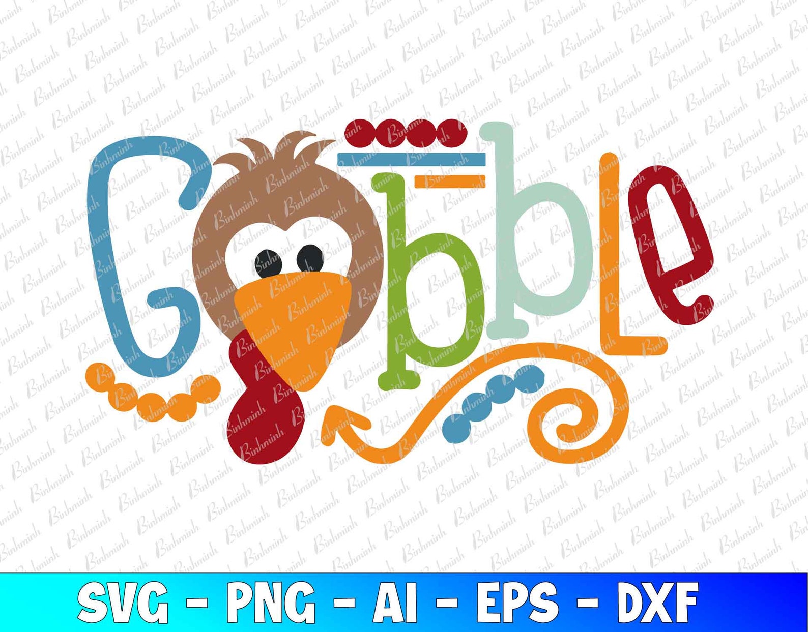 Gobble Svg File for Cricut Png Sublimated Print Clipart | Etsy