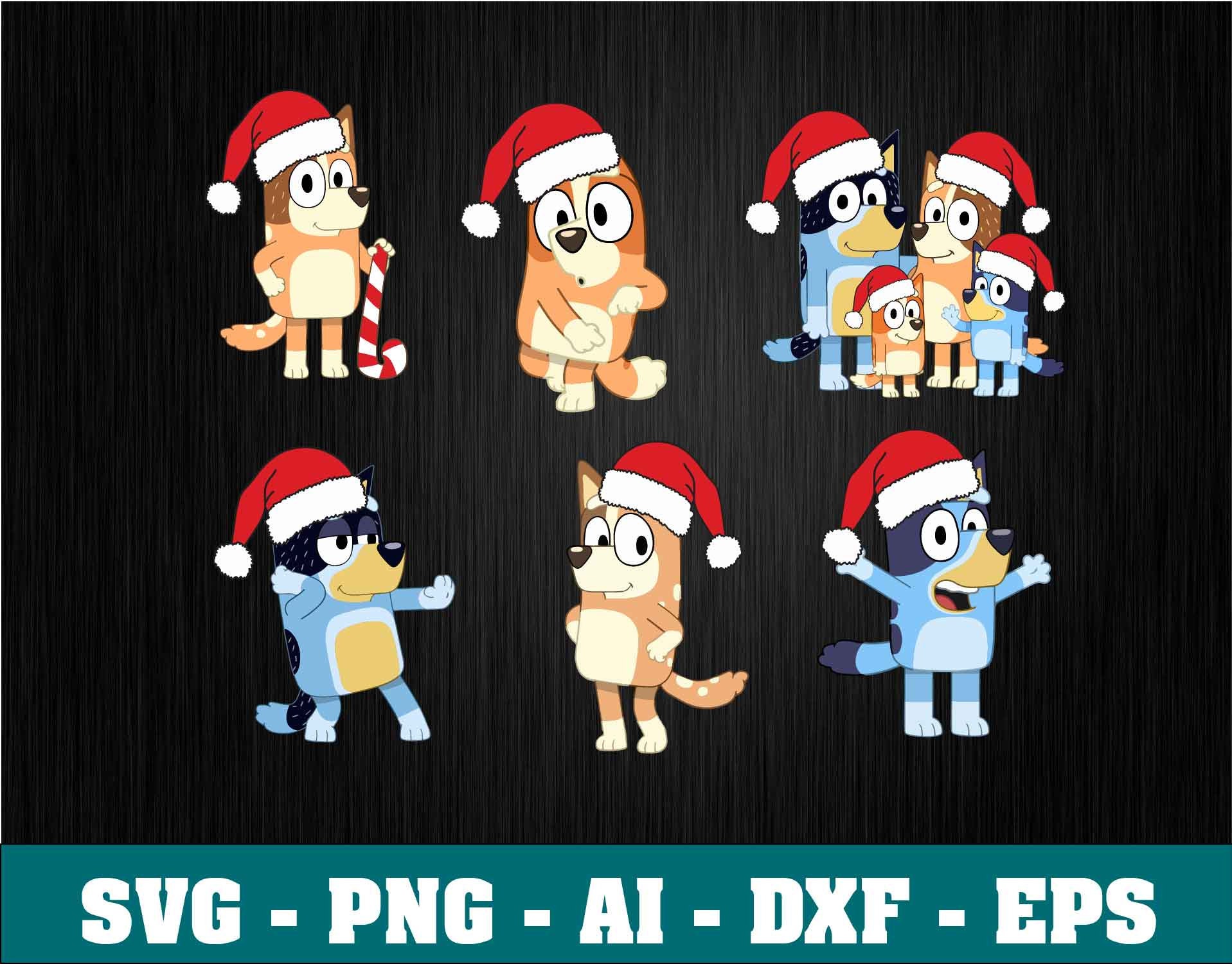 Bluey Christmas Svg Para Familia Bluey Matching Svg B - vrogue.co