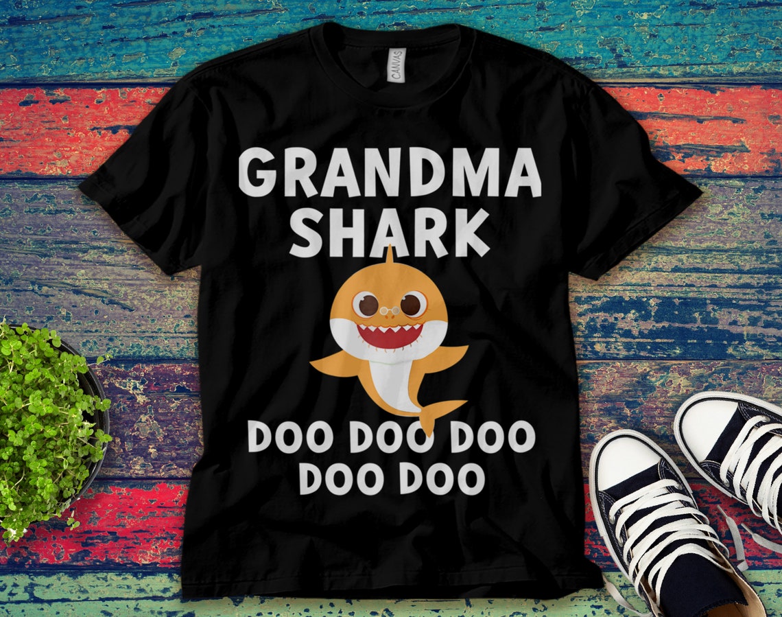 Grandma Shark Doo Doo Doo Funny Mother's Day Vintage | Etsy