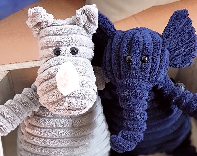 Corduroy Squeaky Dog Toy | Stuffed Animal Chew Toy