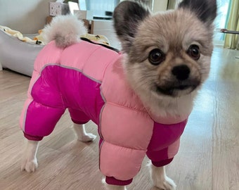 Puffer Jacket || Dog Winter Clothing, Warm Thick Onesie Small