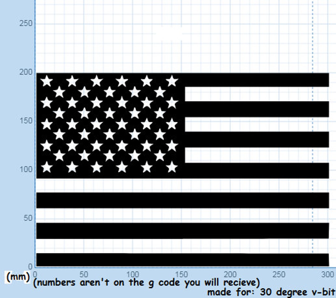 American Flag G-code - Etsy