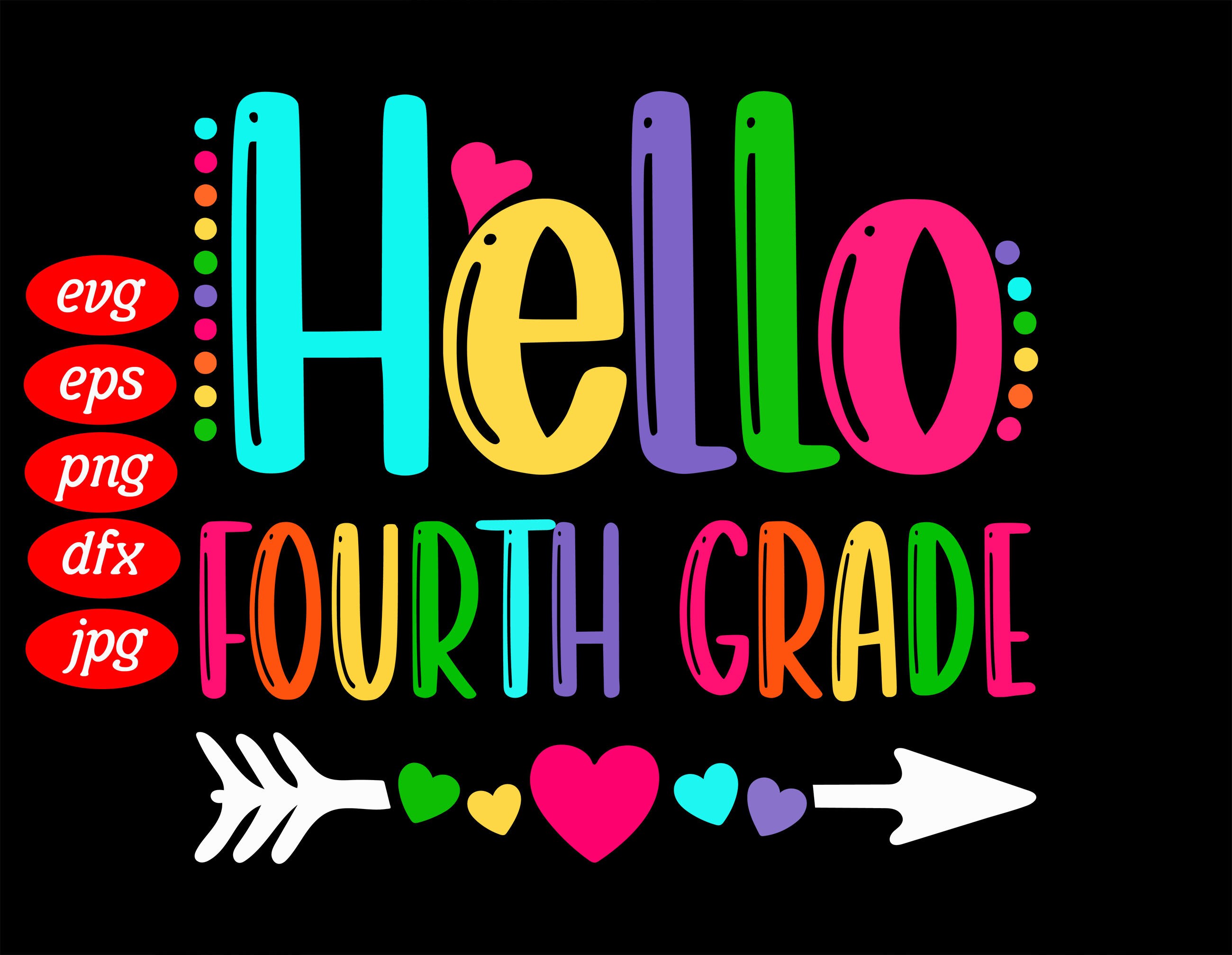 Hello Fourth Grade Svg 4th Grade Svg 4th Grade Squad 4th | Etsy