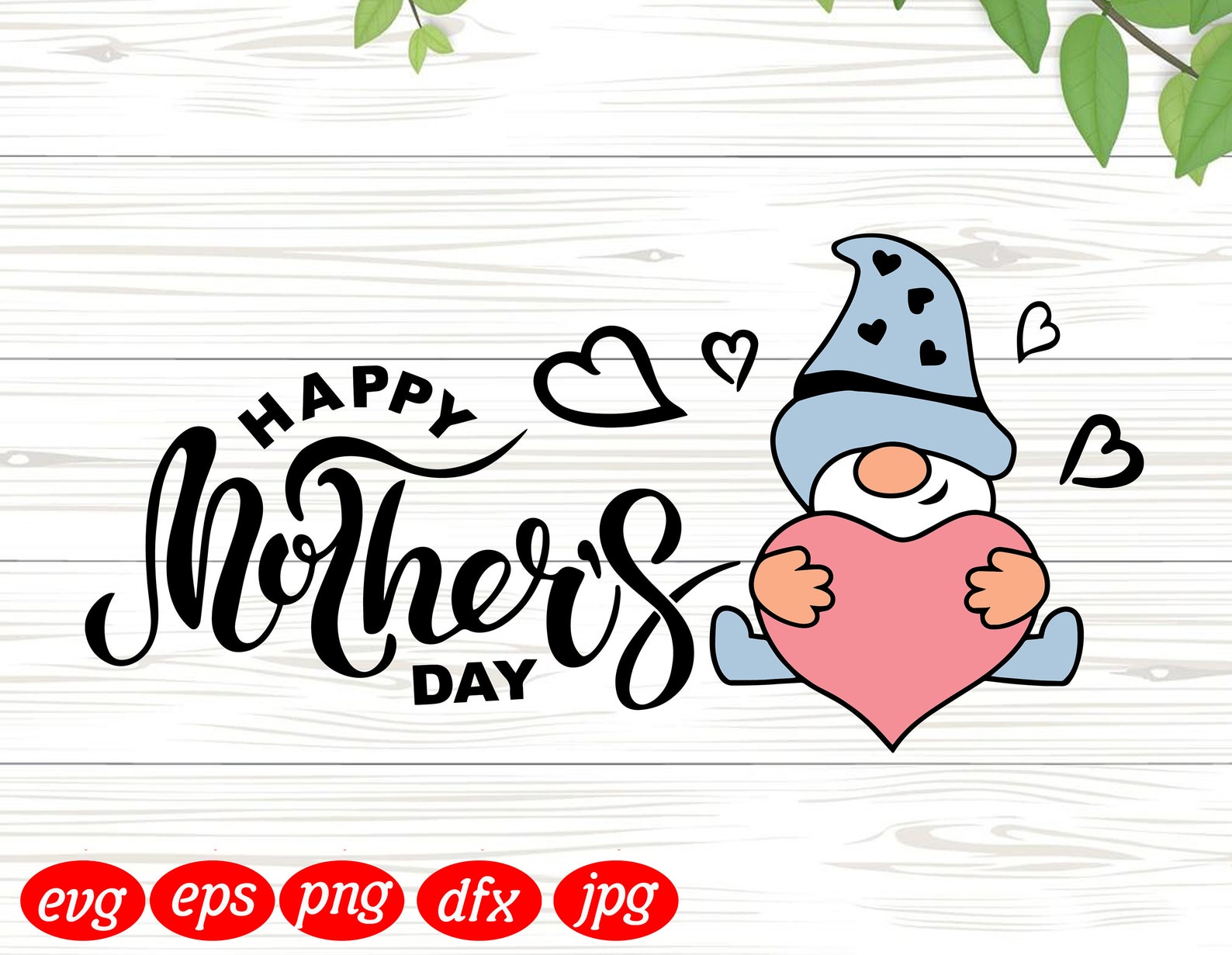 Gnome Happy Mother Day SVG Gnome Svg Mother Svg Mother Day | Etsy