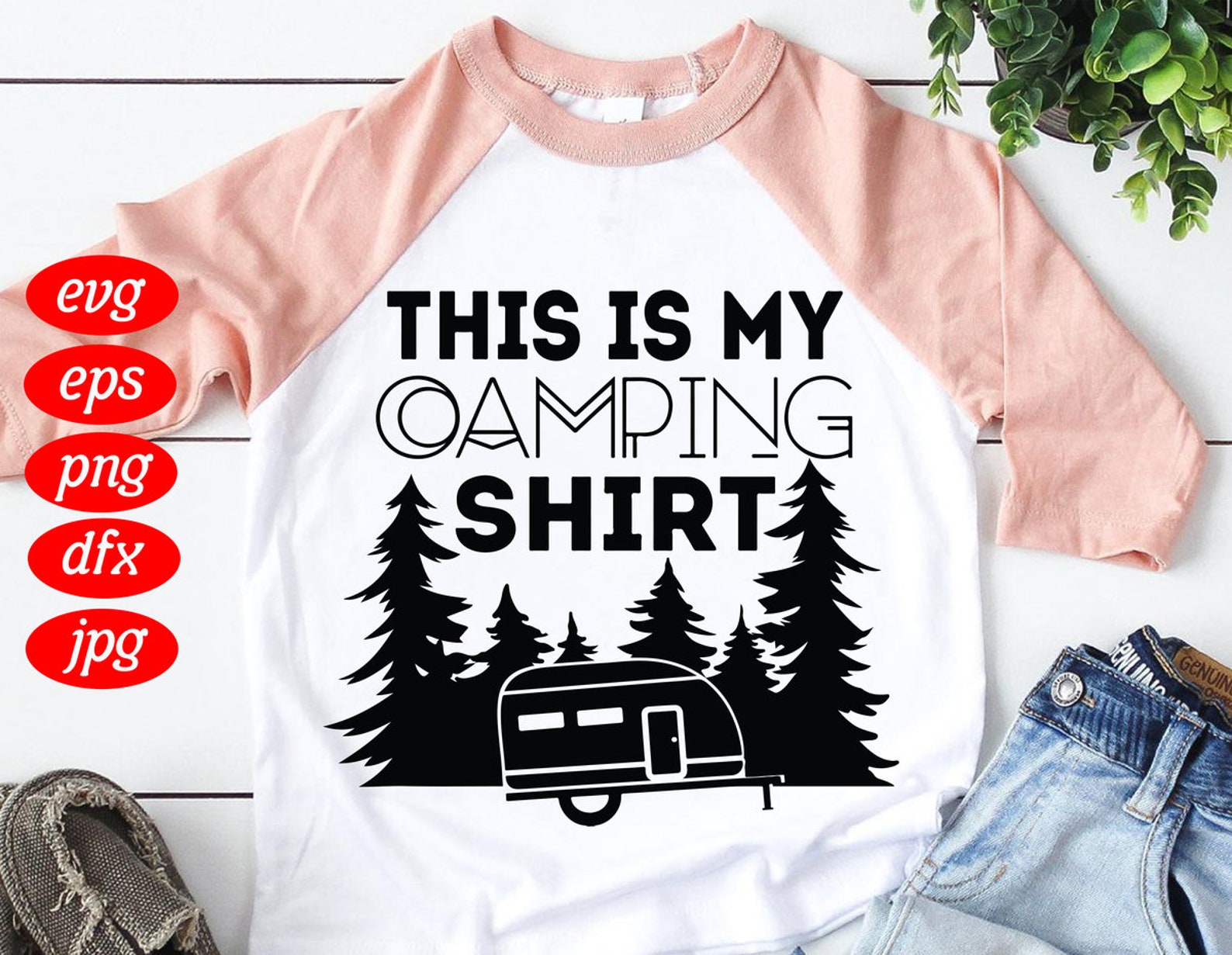 This My Camping Shirt SVG Camping Hiking Outdoor Digital Etsy