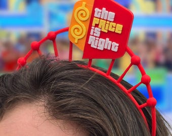 Price is Right Headband for Super Fan, Pair with TPIR shirt, Game Show Accessories, Come On Down, Drew Carey, Price is Right Contestant