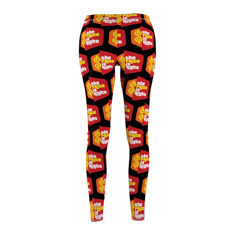 Price is Right Leggings, Pair with Price is Right Shirt, Game Show Apparel, Drew Carey, Bob Barker, High Waisted Elastic Slim Fit Leggings image 4