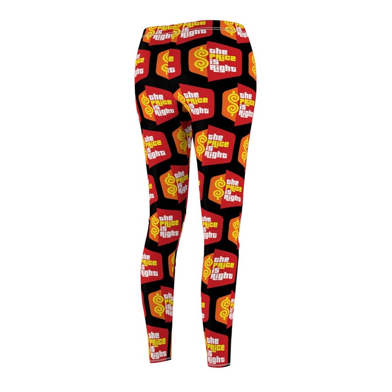 Price is Right Leggings, Pair with Price is Right Shirt, Game Show Apparel, Drew Carey, Bob Barker, High Waisted Elastic Slim Fit Leggings image 6