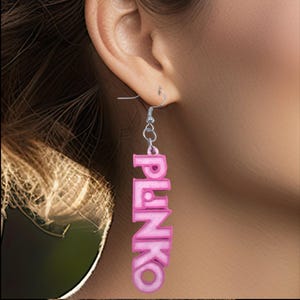 Price is Right Earrings for Super Fan, Pair with TPIR shirt, Game Show Dangle Earrings, Come On Down, Drew Carey, Price is Right Contestant