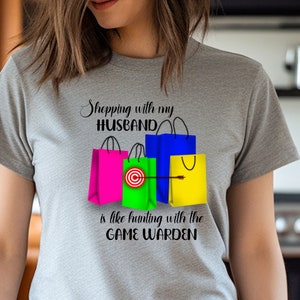 Shopping with my Husband, Funny Wife Shirt, Shopping List, Spoiled Wife, Ironic Shirt, Sweatshirt