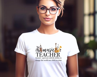 Music Teacher Shirt, Music Class Gift, Music Teacher Gift, Music Lover ...