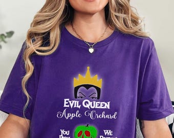 Evil Queen, Evil Queen Crown, Evil Queen Tshirt, Sarcastic Shirt, Funny T-Shirt, Apple Orchard, Witch Stuff, Witty Shirt, Ironic Shirt