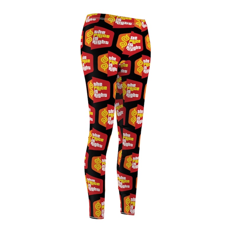 Price is Right Leggings, Pair with Price is Right Shirt, Game Show Apparel, Drew Carey, Bob Barker, High Waisted Elastic Slim Fit Leggings image 5