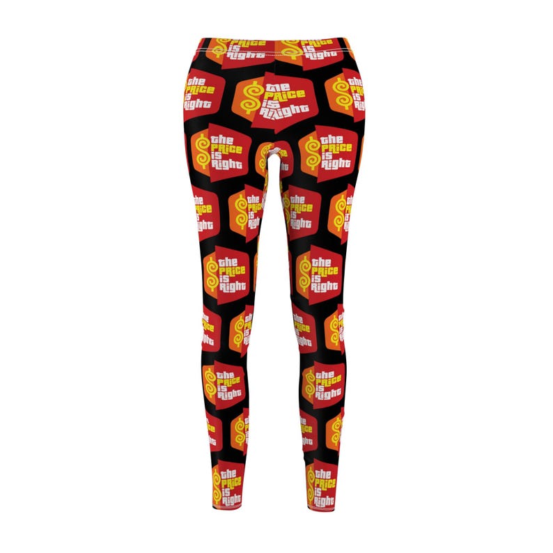 Price is Right Leggings, Pair with Price is Right Shirt, Game Show Apparel, Drew Carey, Bob Barker, High Waisted Elastic Slim Fit Leggings image 3