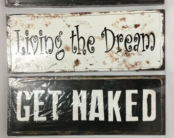 4 Designs,Metal Retro Wall Hanging Sign ,Beautiful Item, 60cm x 23cm x 3cm