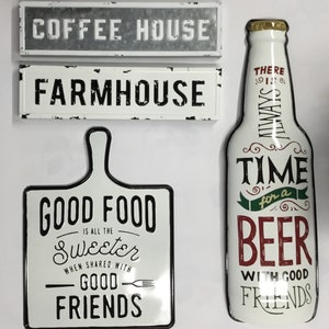 4 Designs,Metal Retro Wall Hanging Sign ,Beautiful Items, signs, beer bottle