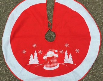 Christmas Felt Tree Skirt, 100cm Diameter, Polyester