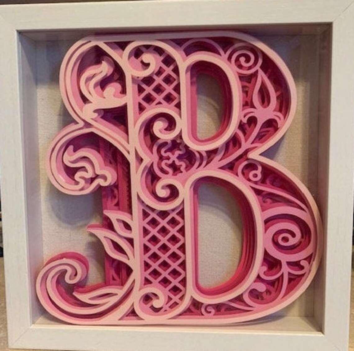 Customizable Letter Shadow Boxes Great for Baby Showers Etsy