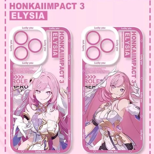 IOS | Honkai Star Rail Angle Eyes Phone Case | Elysia | Transparent Shell Anime Game Character Cosplay Gift Accessories