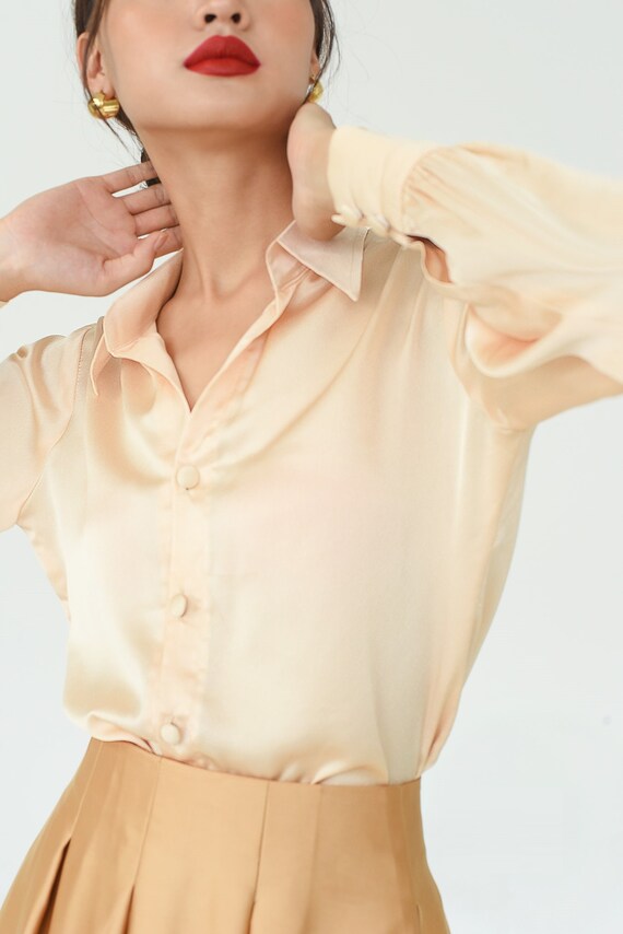 Women's Shirt Sleeve Volant Soft Bottoni Gold