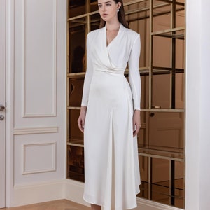 Asymmetrical Dress Wedding Guest Maxi Dress Long Sleeve - Etsy