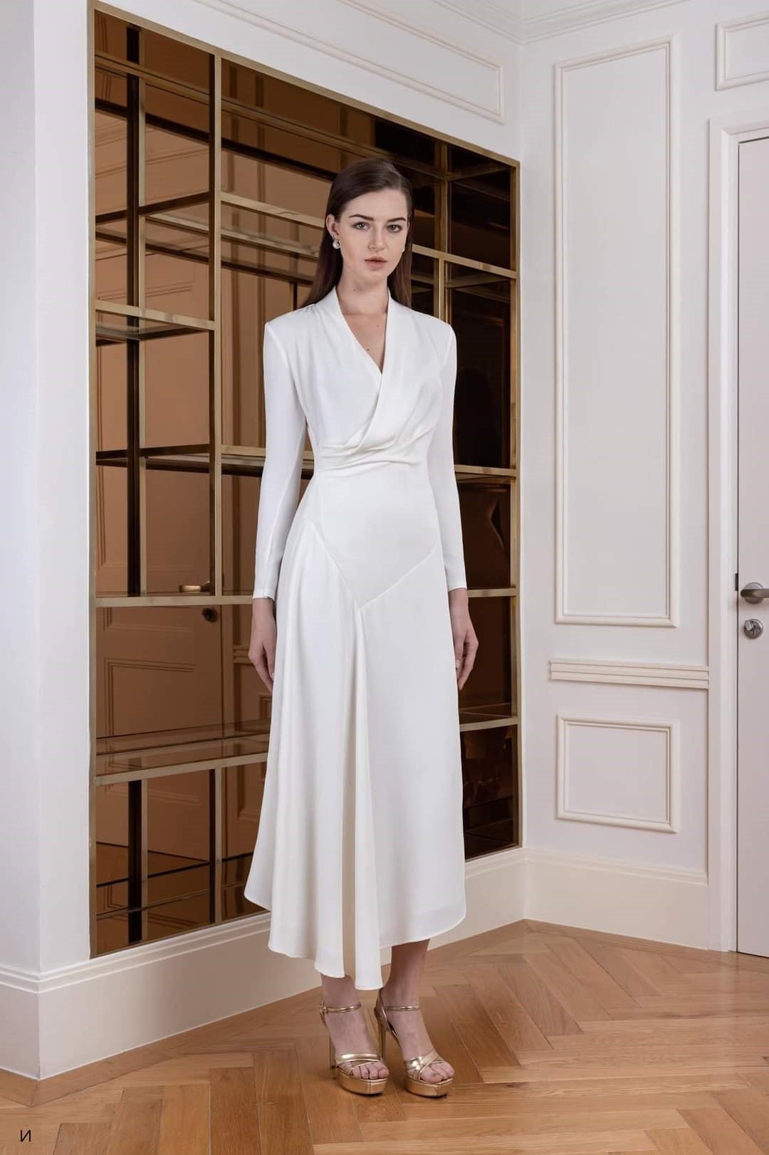 Asymmetrical Dress Wedding Guest Maxi Dress Long Sleeve | Etsy