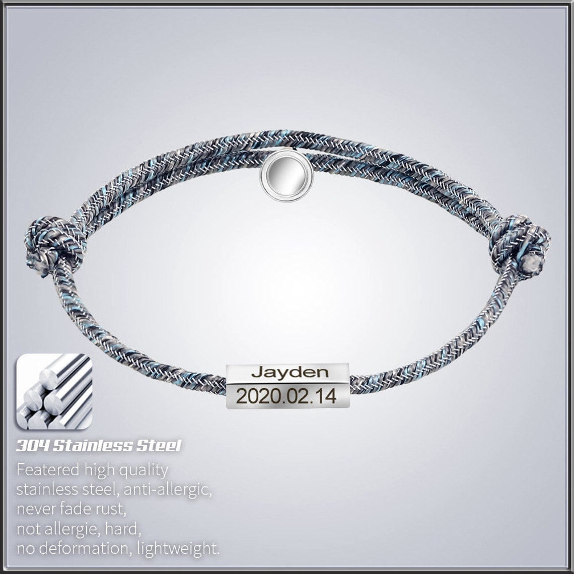 Magnetic Love Bracelet with Special Engraved Name Bracelets | Etsy