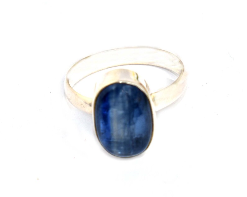 Kyanite Sterling Silver ring Statement Rings Blue kyanite gemstone rings, Gift for her Boho Rings 925 Sterling Silver Jewelry Ring