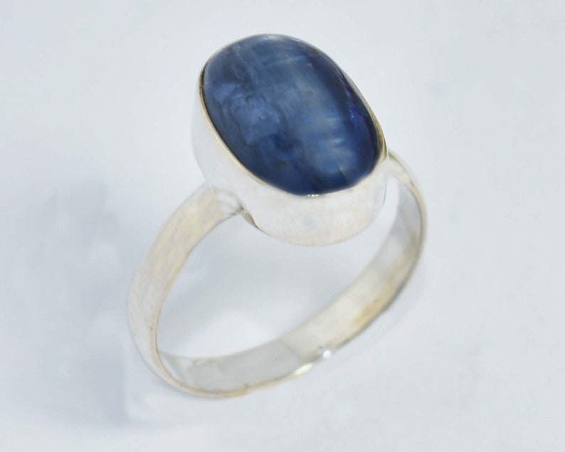 Kyanite Sterling Silver ring Statement Rings Blue kyanite gemstone rings, Gift for her Boho Rings 925 Sterling Silver Jewelry Ring