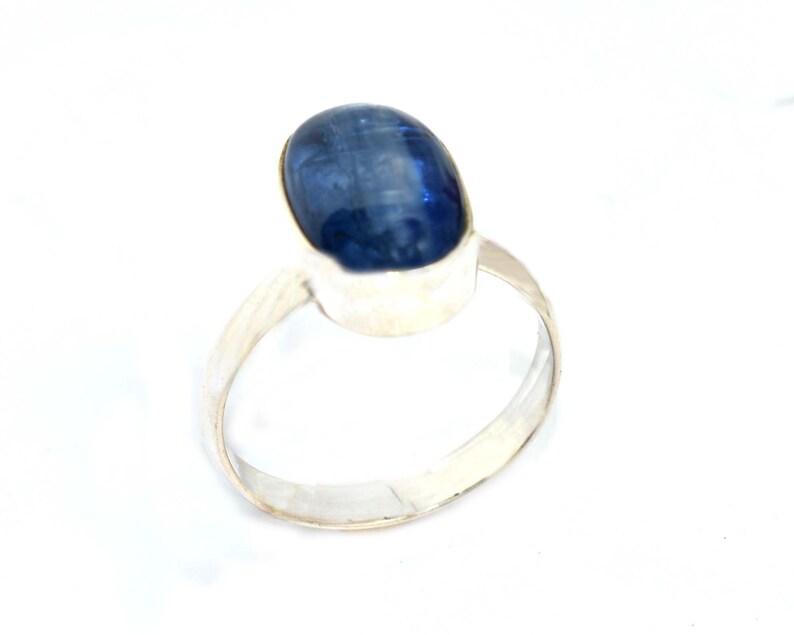 Kyanite Sterling Silver ring Statement Rings Blue kyanite gemstone rings, Gift for her Boho Rings 925 Sterling Silver Jewelry Ring