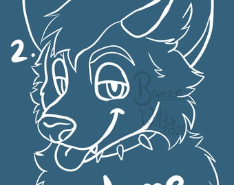 Insignia de Convención Furry Fursona YCH