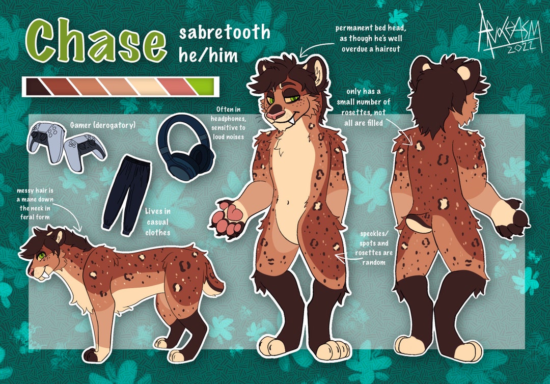 Furry Fursona Reference Sheet - Etsy