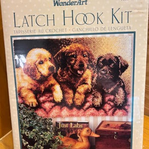 Lab Puppies Latch Hook Kit by Caron (4386)