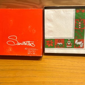 Vintage Serviettes Holiday Napkins by Regal Greetings and Gifts