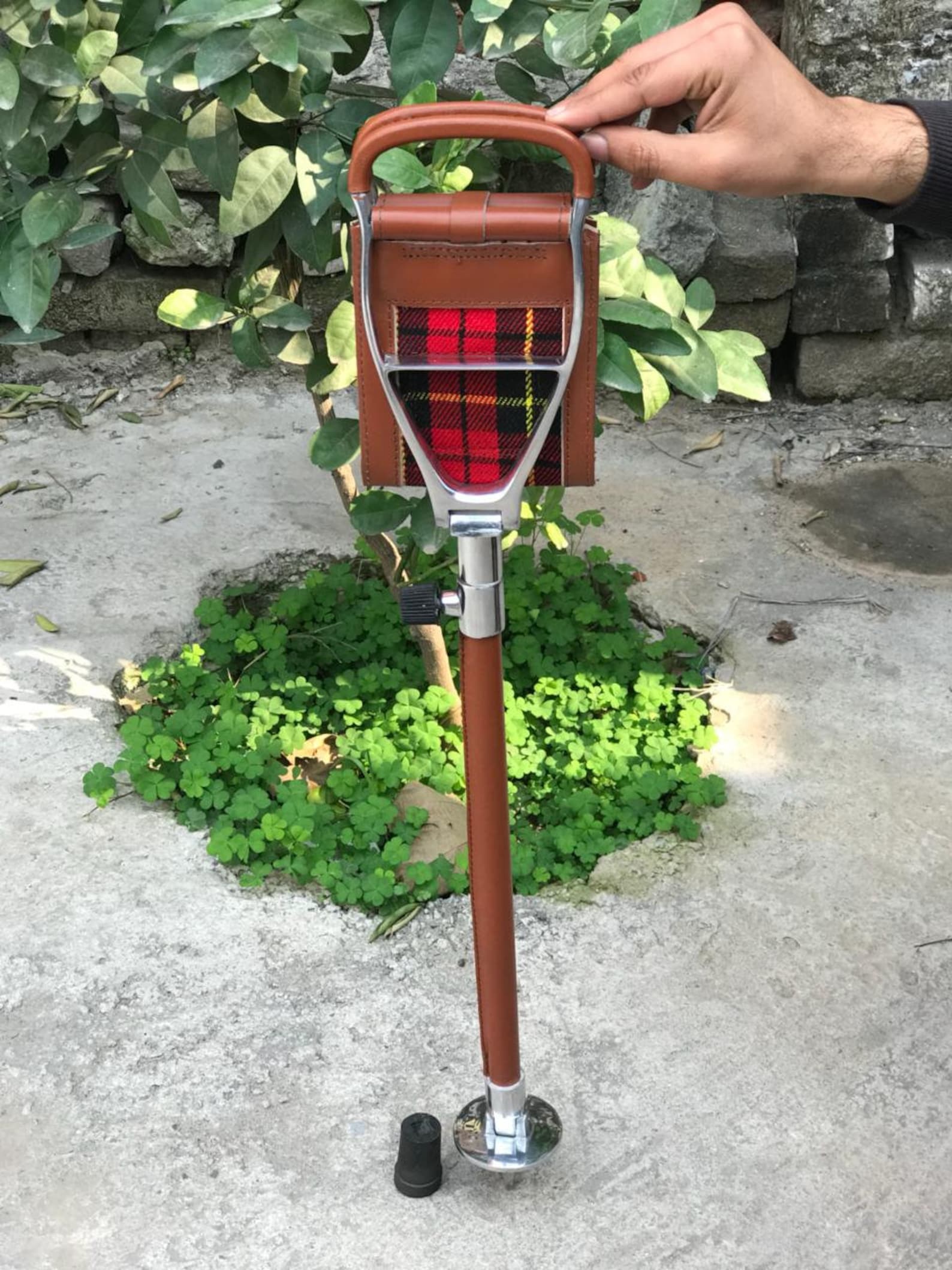 Walking Seat Stick With Leather Seat Folding Chairs - Etsy