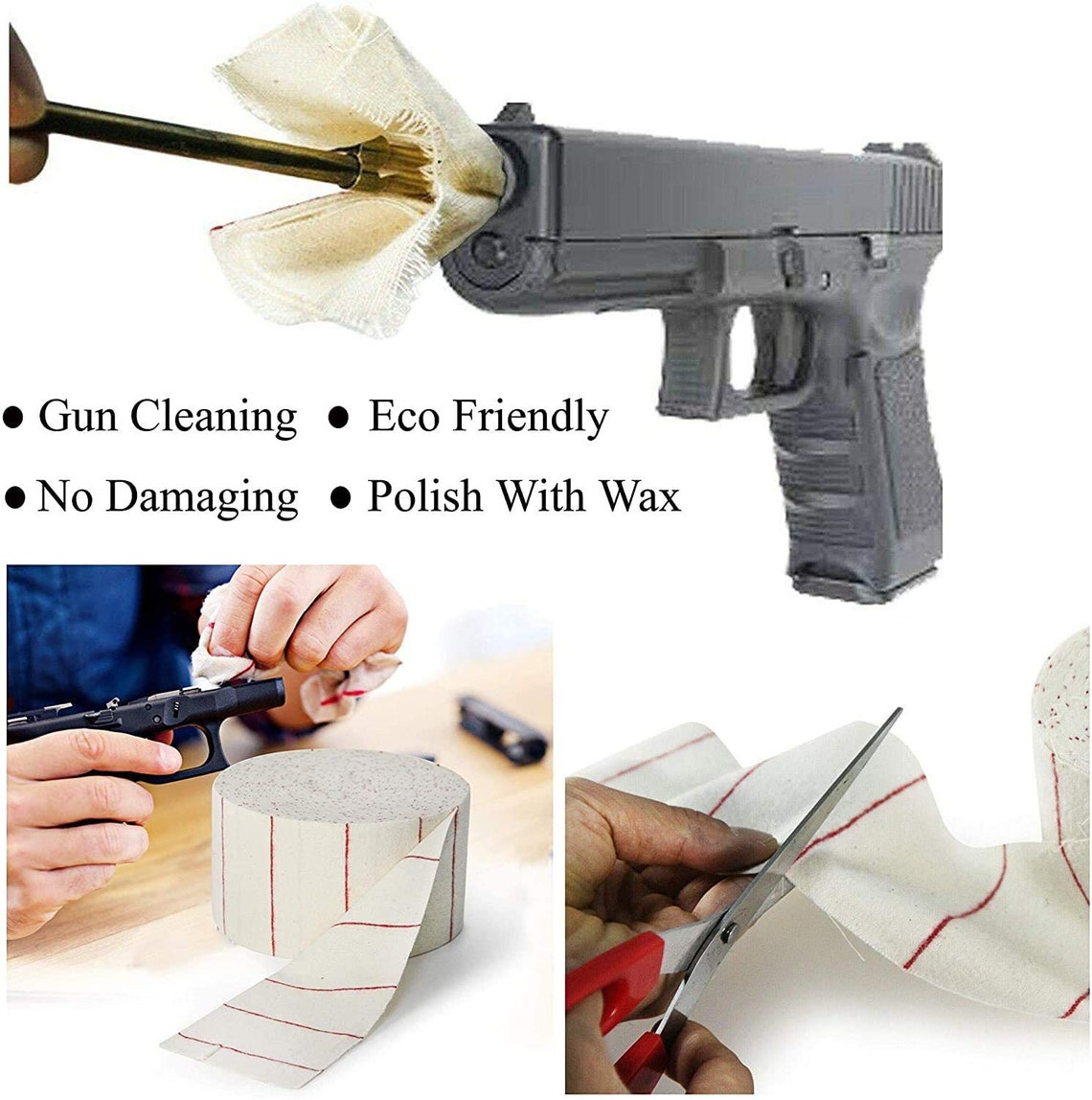 Shotgun Rifle/Gun Cleaning Cloth Patches Gun Barrel Cleaner Etsy