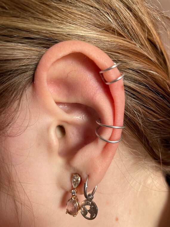 Fake piercing set fake conch piercing fake helix piercing fake Etsy