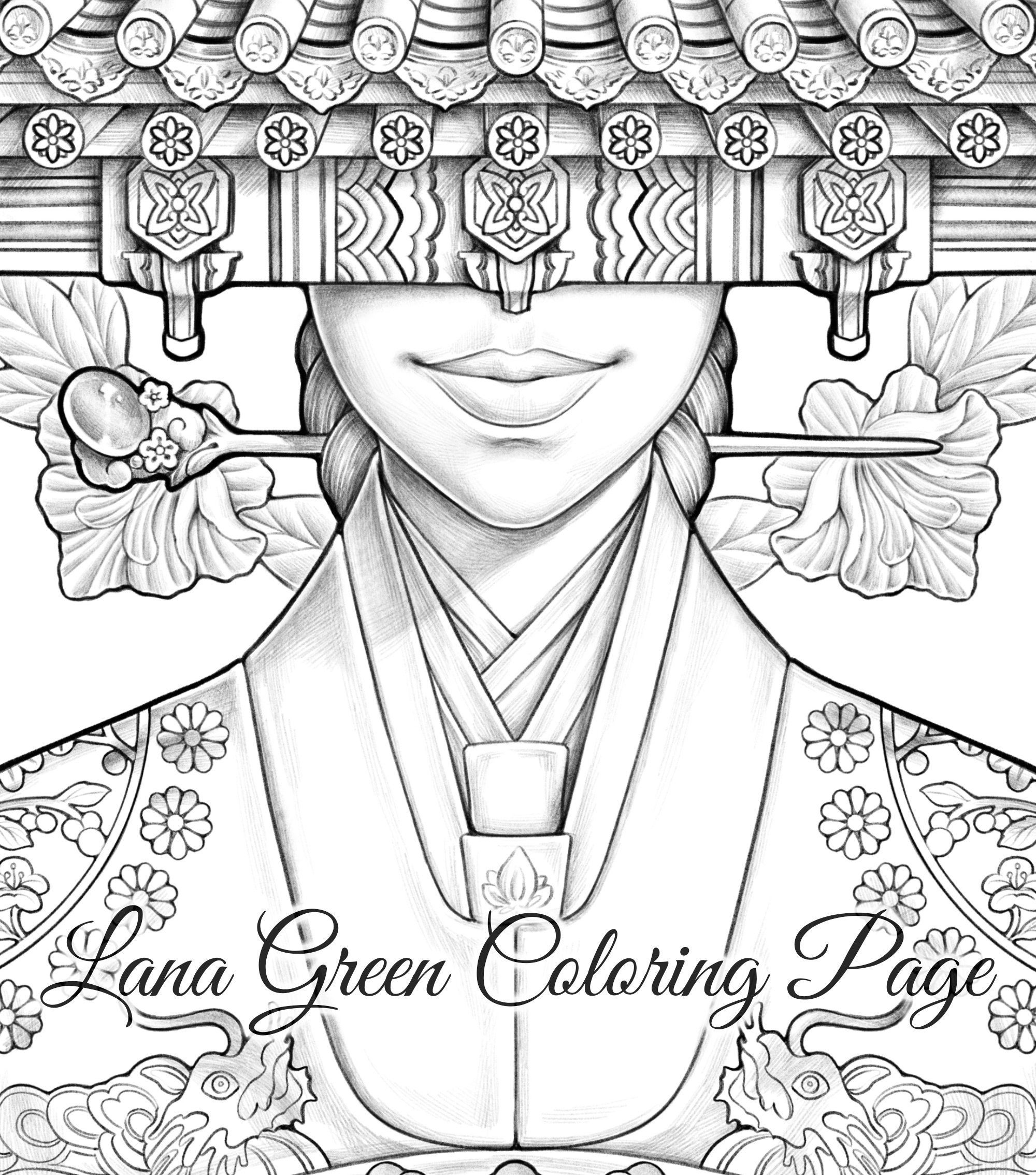 Kiwa Coloring Page for Adults Grayscale Coloring Page Etsy UK