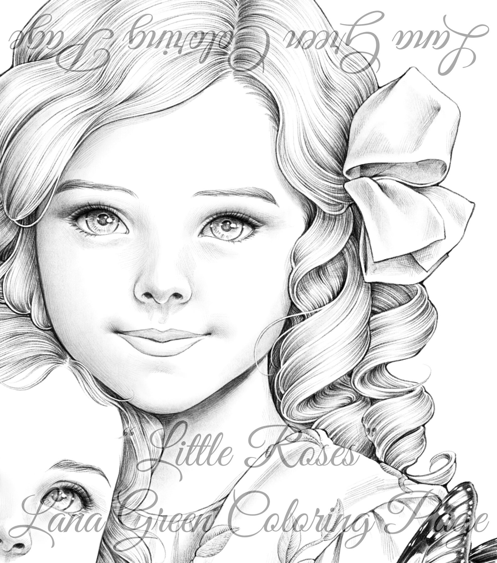 Little Roses Coloring Page for Adults Grayscale Coloring - Etsy