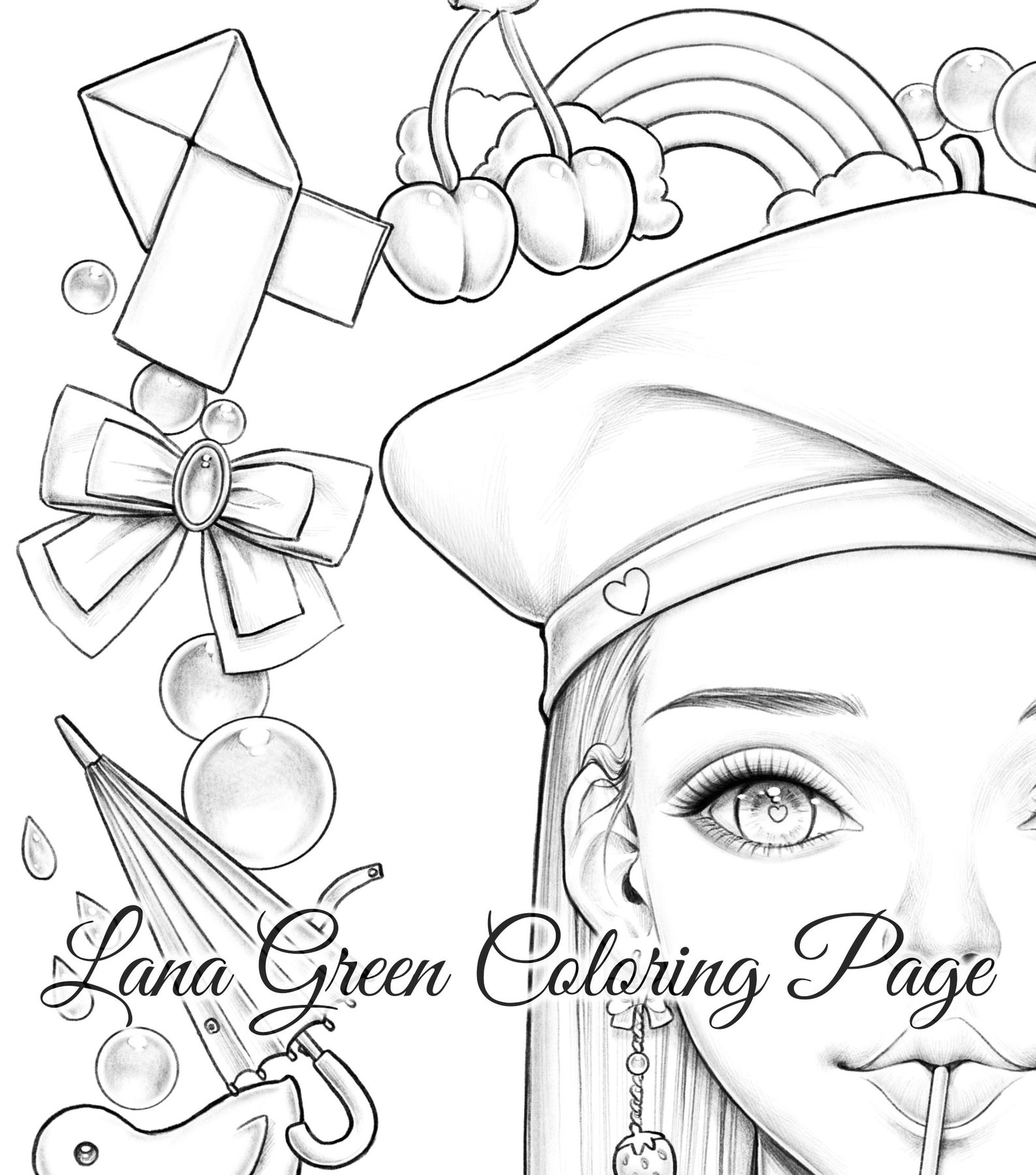 Banana Milk Coloring Page for Adults Grayscale Coloring Etsy