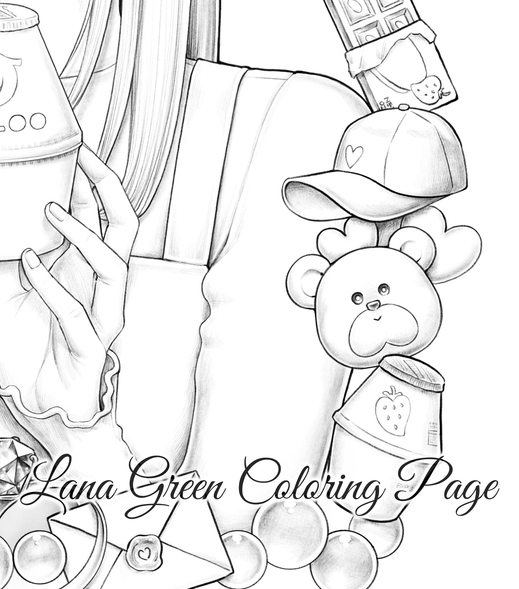 Banana Milk Coloring Page for Adults Grayscale Coloring Etsy UK