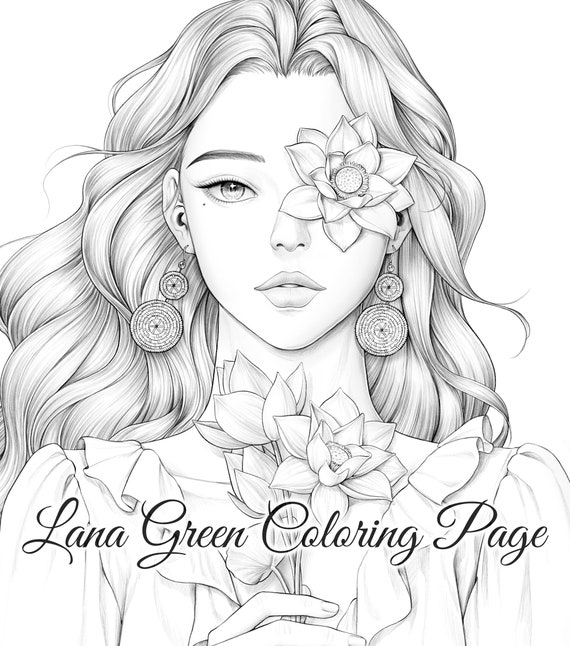 Set viso fiore 7-9 Disegno da colorare per adulti Disegni di grigio da  colorare Download istantaneo Lana Green Art JPEG, PDF -  Italia