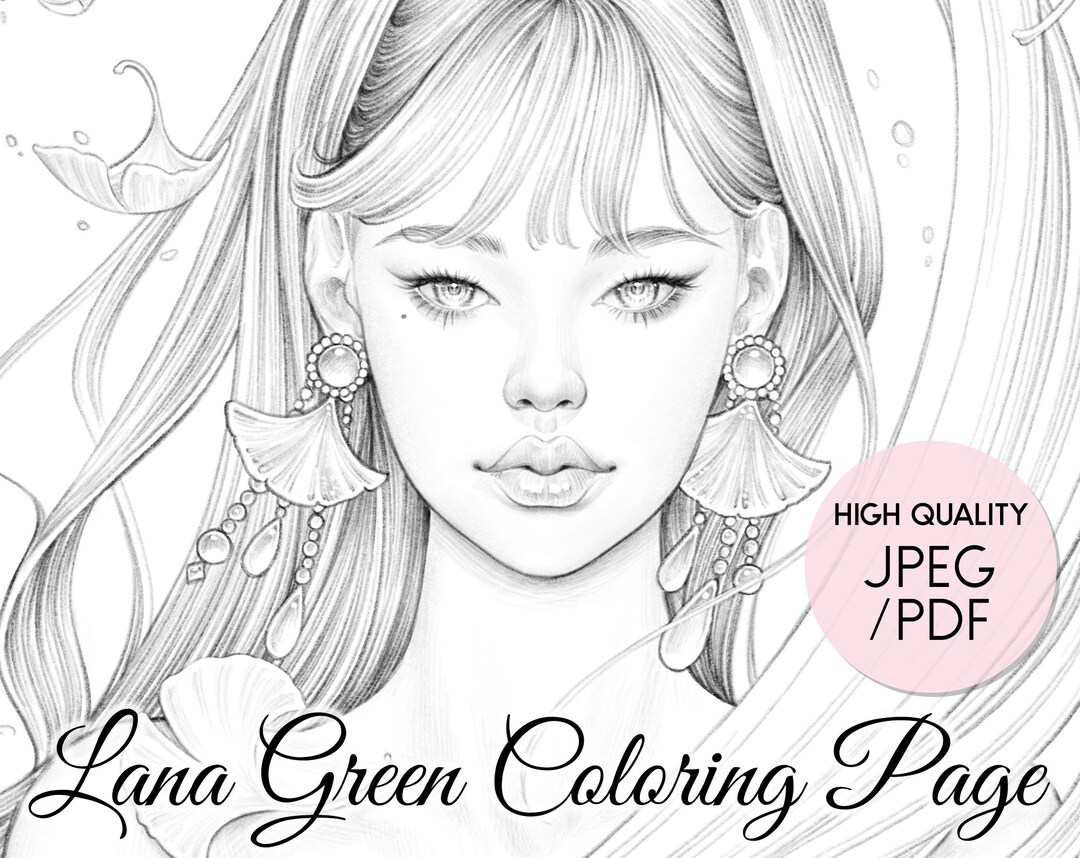Gold Queen Coloring Page for Adults Grayscale Coloring Page Instant ...