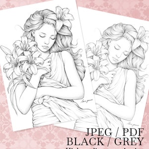 Embrace Coloring Page for Adults Grayscale Coloring Page Instant ...