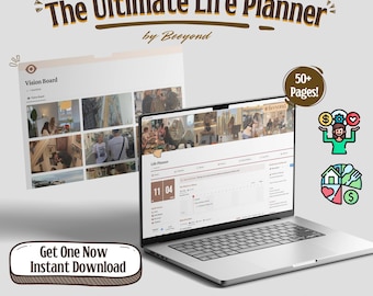 Notion Template Life Planner All in One Notion Template Notion Dashboard Ultimate Notion Calendar ADHD Notion Planner Minimal Aesthetic 2025