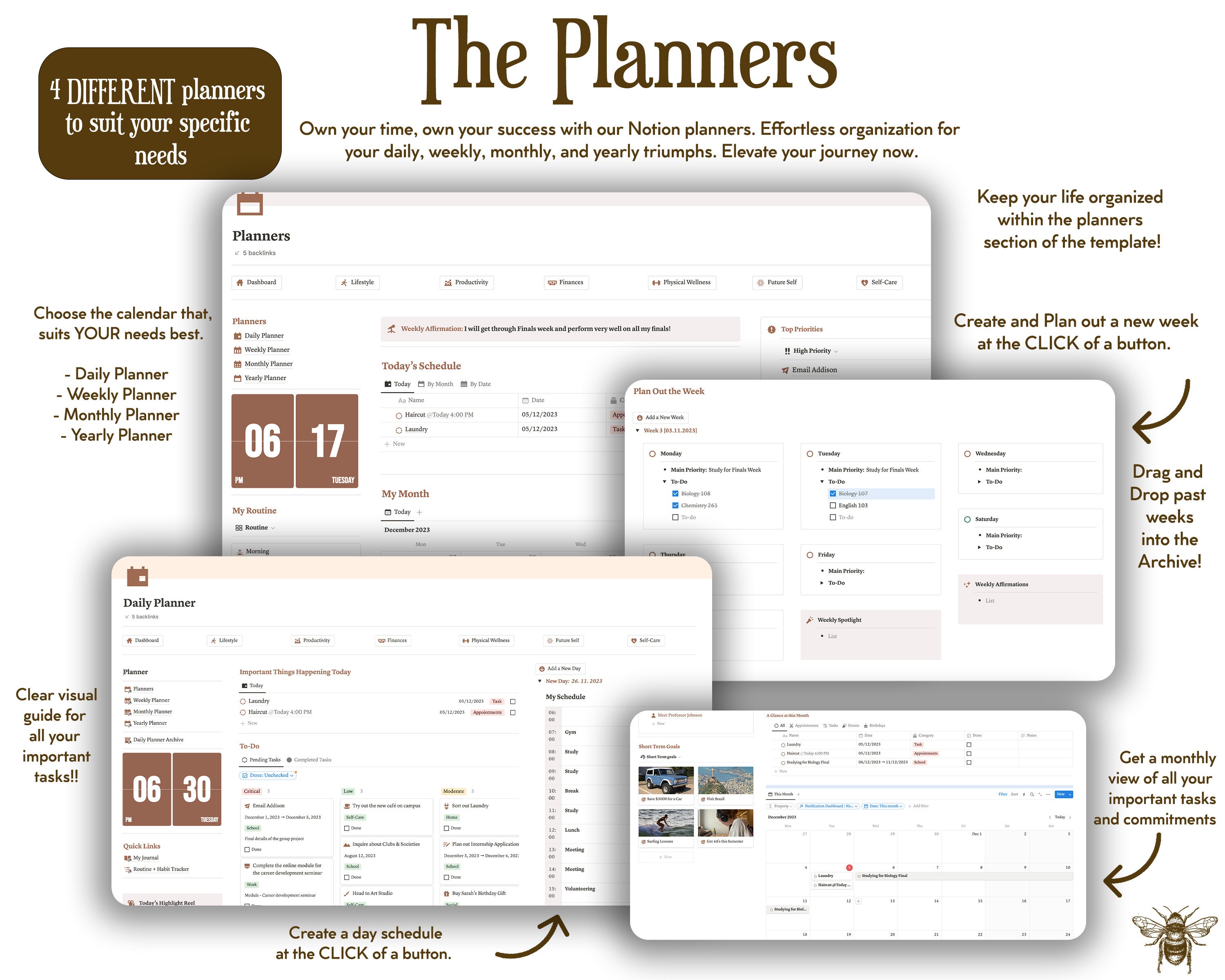 Notion Template Life Planner All in One Notion Template Notion ...