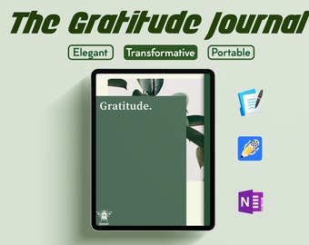 2023 2024 Undated Ultimate Digital Gratitude Journal Planner with Hyperlinks for Goodnotes/Notability/Noteshelf/Xodo on iPad and tablets