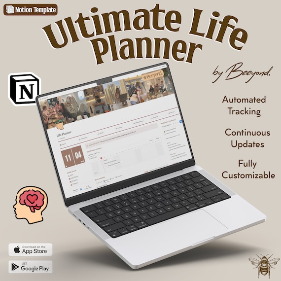 Notion Template Life Planner All in One Notion Template Notion Dashboard Ultimate Notion Calendar ADHD Notion Planner Minimal Aesthetic 2025
