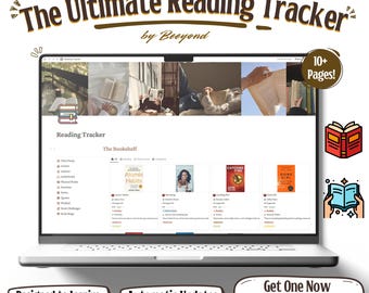 Reading Tracker Notion Template, Book Tracker, Notion Book Organizer, Books Digital Reading Planner, Reading Journal 2025, Book Log