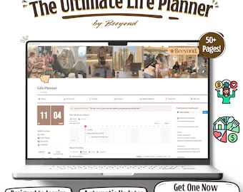 Notion Template Life Planner All in One Notion Template Notion Dashboard Ultimate Notion Calendar ADHD Notion Planner Minimal Aesthetic 2025